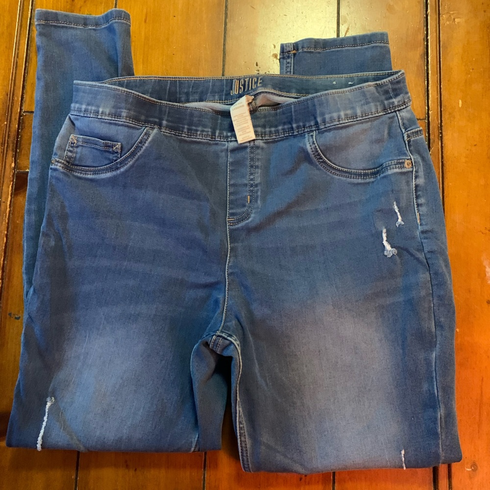 Justice girls jeggings, size 22 plus, like new